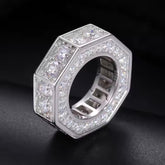 Octagon Round Cut Moisssanite Ring